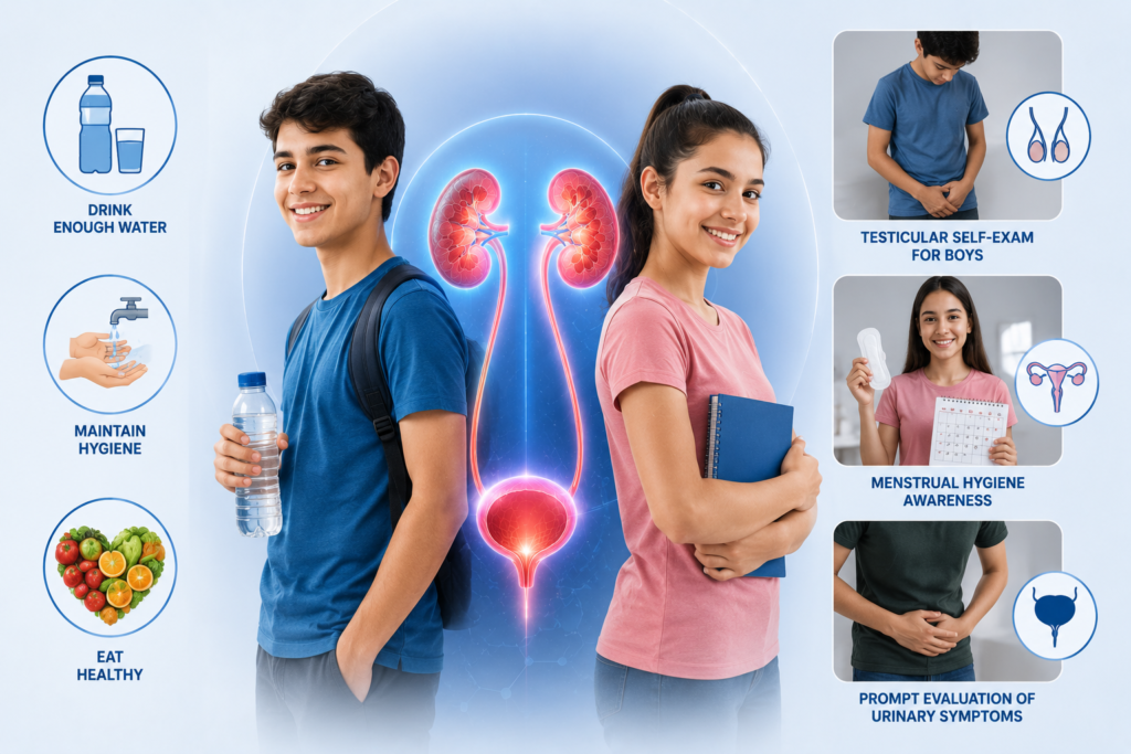 health urinary system young age